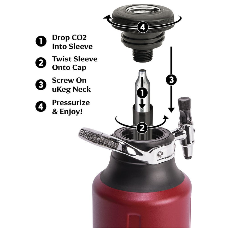 Growler uKeg Go 1.9 liter - Chili